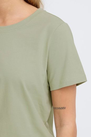 Fransa Round neck Short Sleeve Cotton Tee 20605388