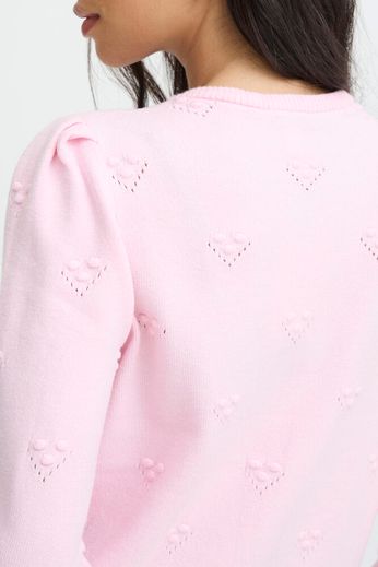 Byoung Pretty Textured Cardigan in Pink Or White 20818444