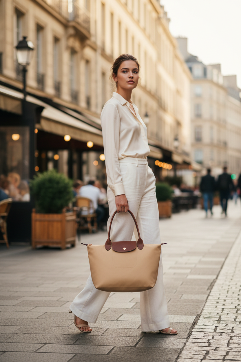 Long Weekend Tote in Beige - Lifestyle