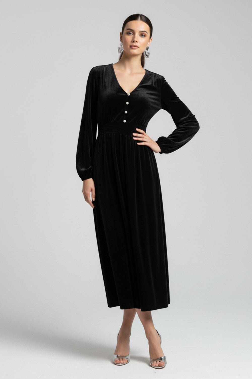 Marc Angelo Una Velvet Midi Dress Ma812911