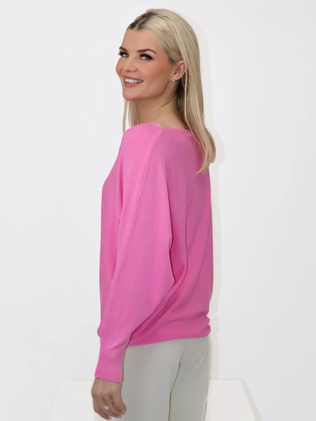 Kate And Pippa Milano batwing jumper. Red only