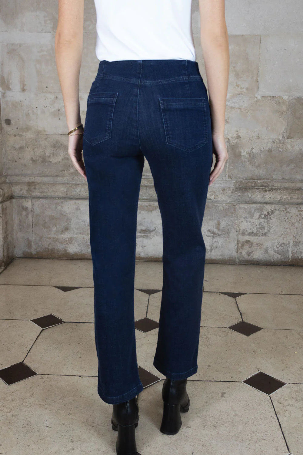 No2morrow Nala Jeans 29" leg in mid and dark denim