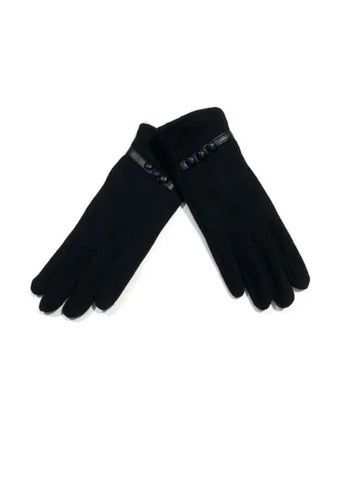 Black Faux Suede velvet lined glove