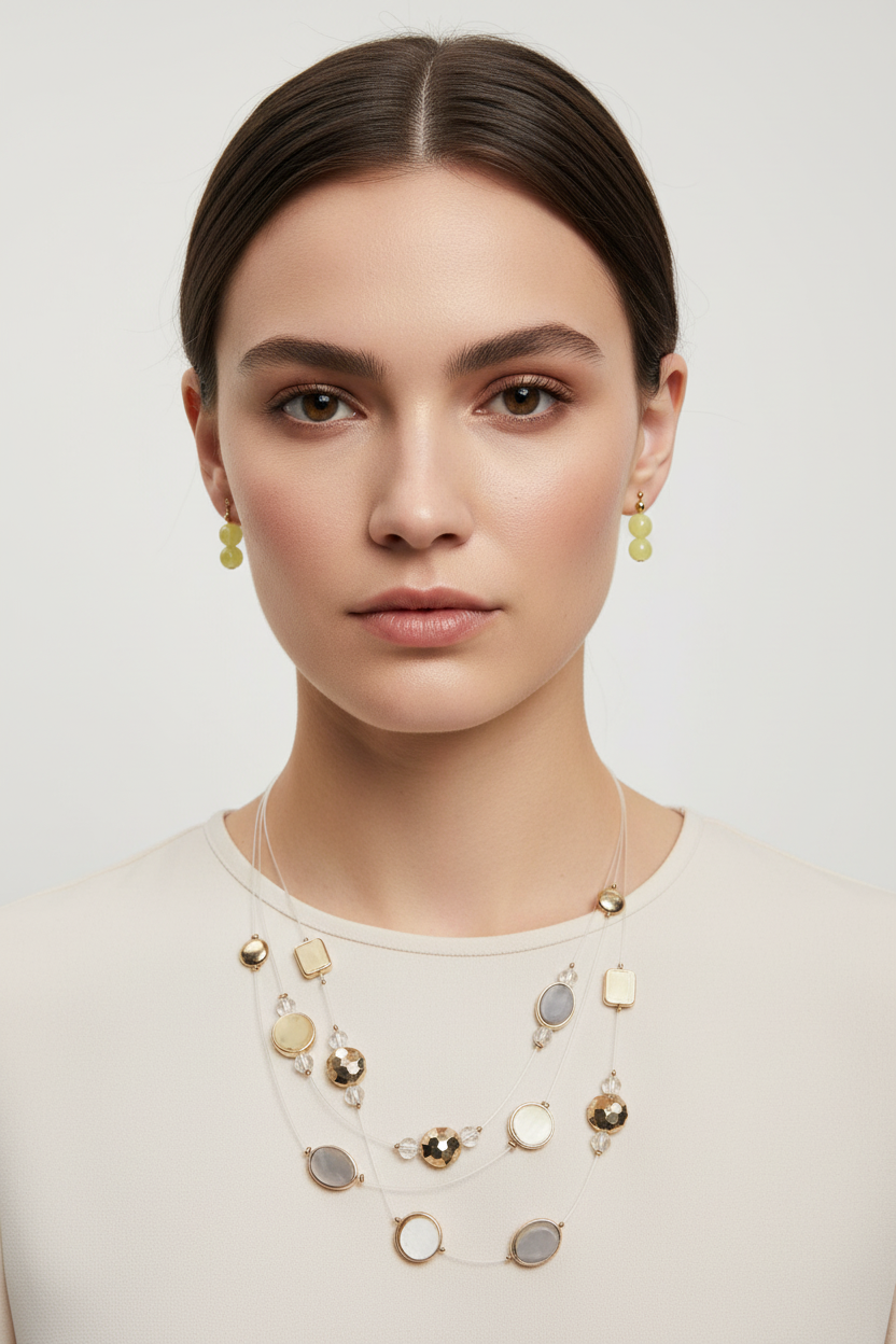 Necklace & Earring Set on Model