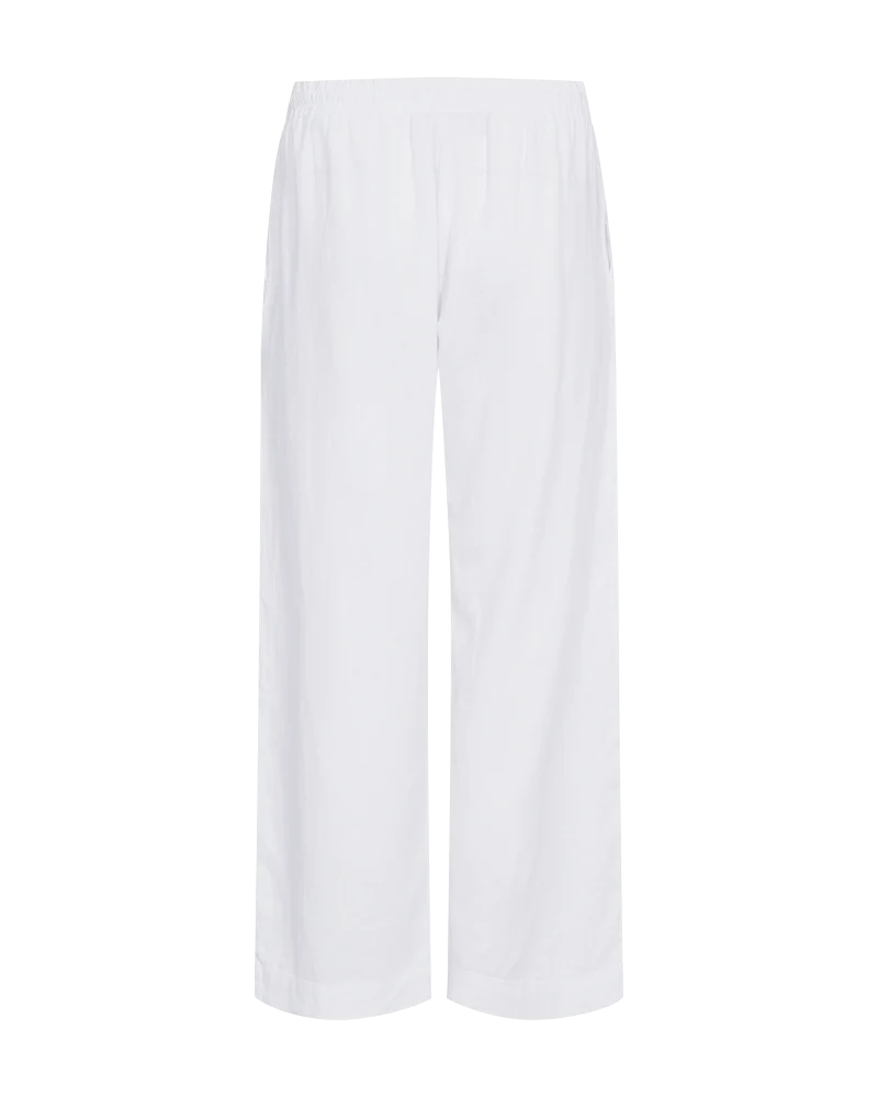 Freequent Linen Blend Trousers in Brilliant White 28" Leg