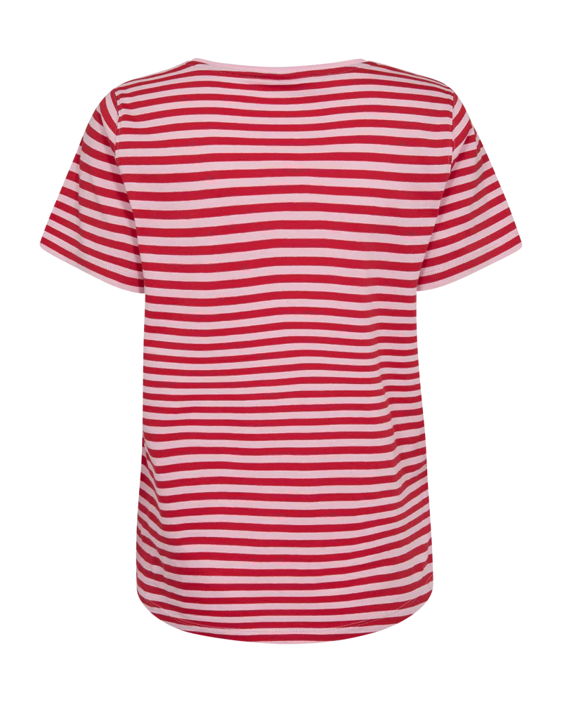 Free/Quent Prue Cotton Stripe T Shirt with heart motif 208288