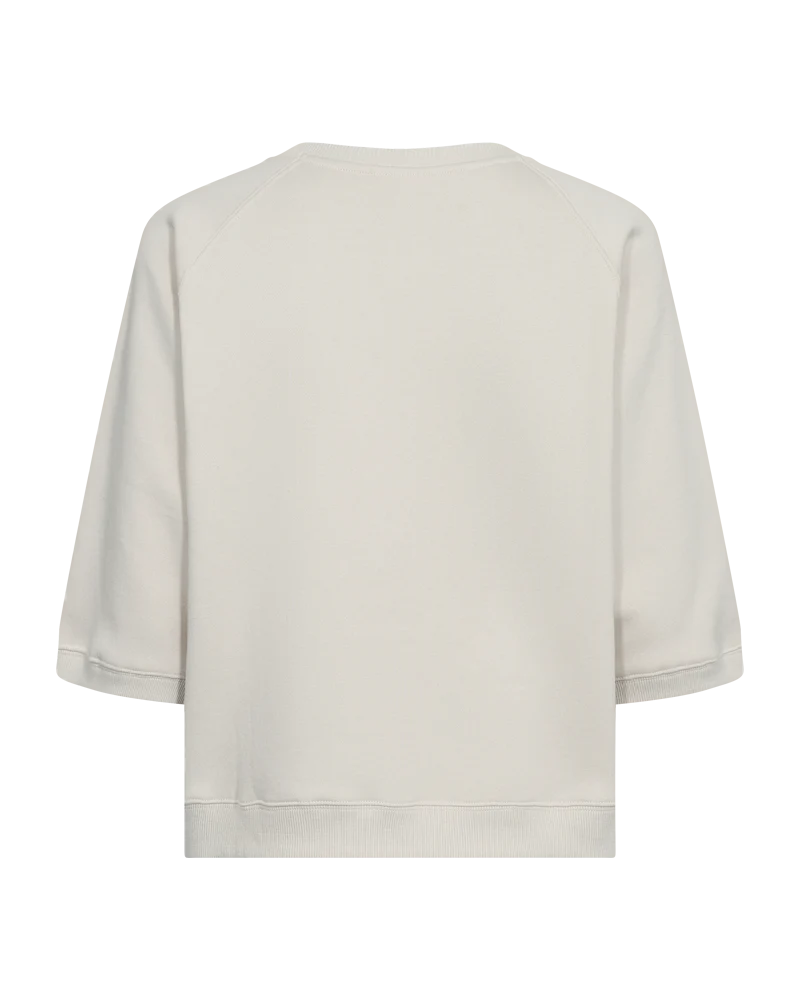 Free/Quent Short Sleeve Sweatshirt in moonbeam 211507
