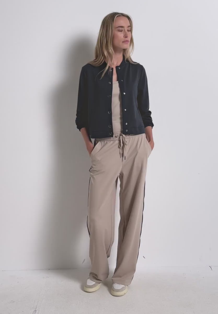 Street One lux short jacket in soft fabric navy 323727