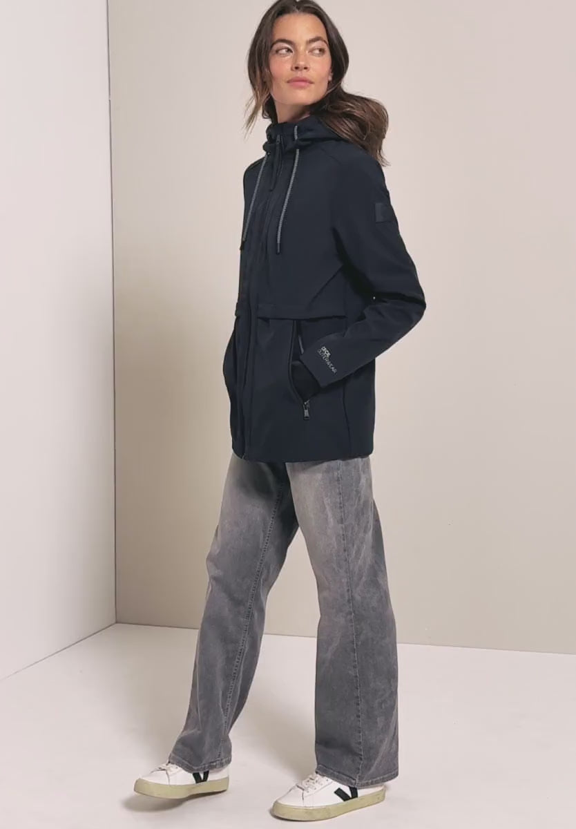 Cecil Soft Shell Rain Jacket in Navy