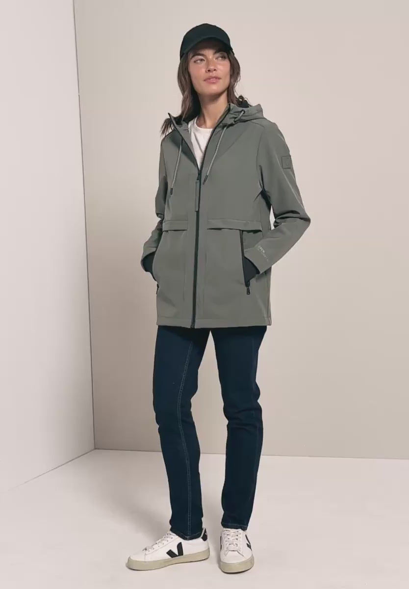 Cecil Soft Shell Rain Jacket Olive Green 202093