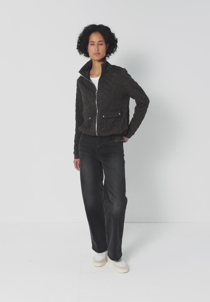 Street One Soft Jacquard Jacket in Deep Roast Brown 212820