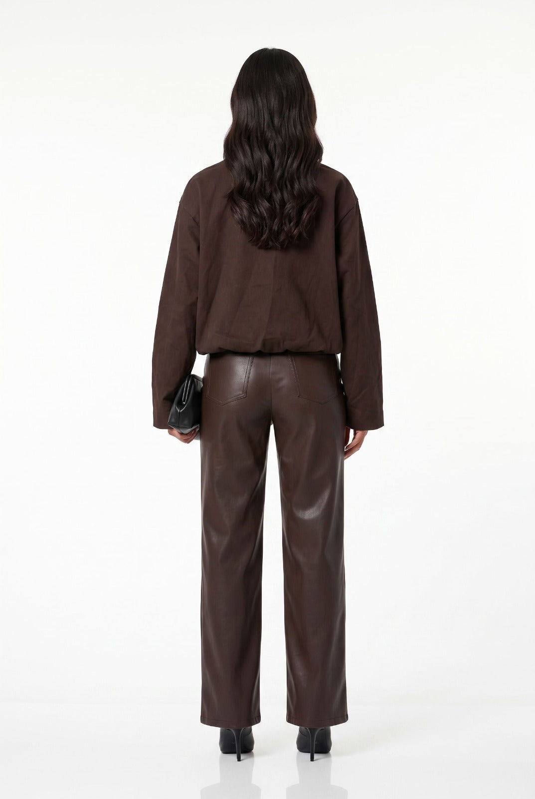 Marc Angelo Bubble Hem Jacket in rich Brown A3402