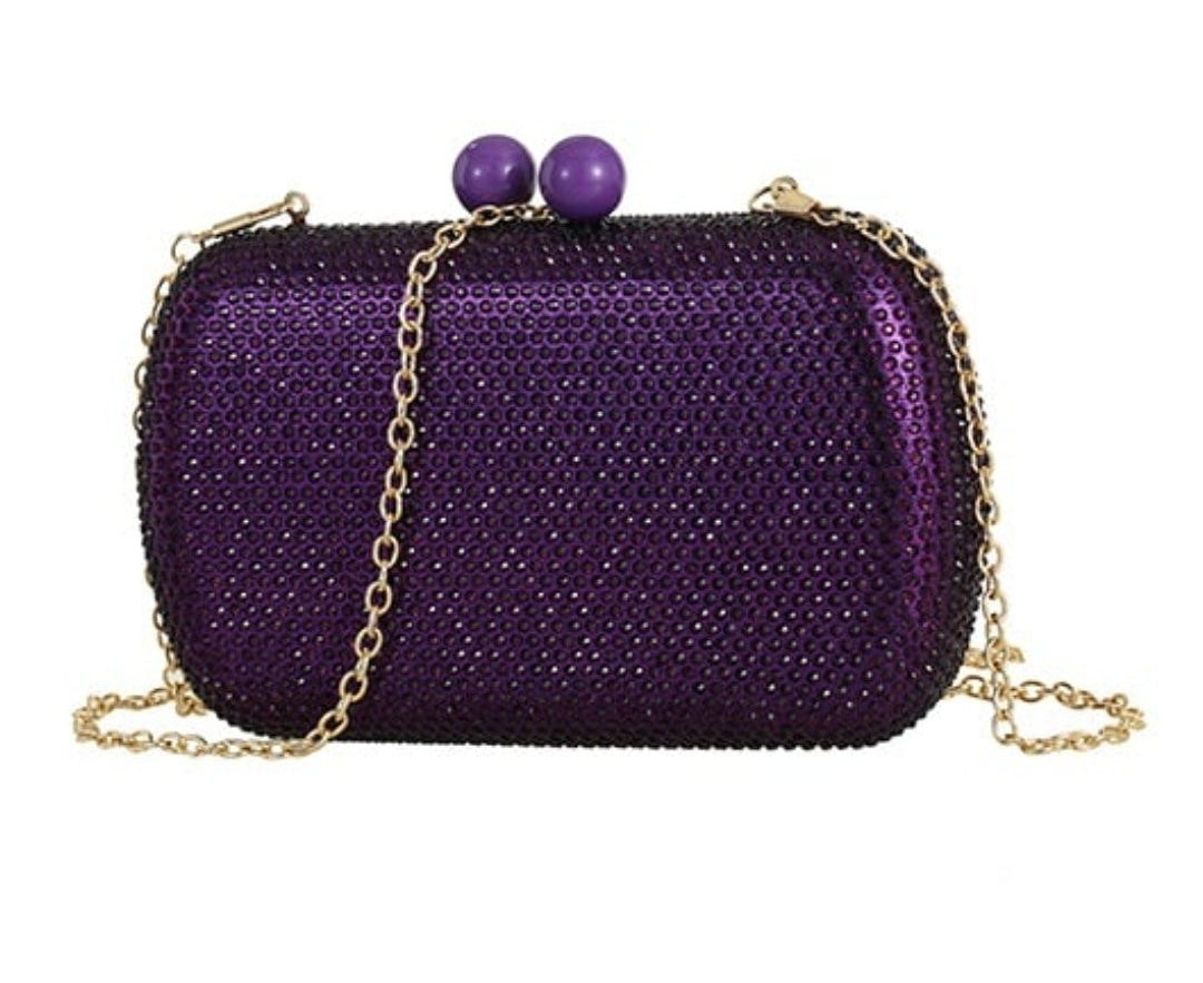 Pulse Crystal Rhinestone embellished clutch bag