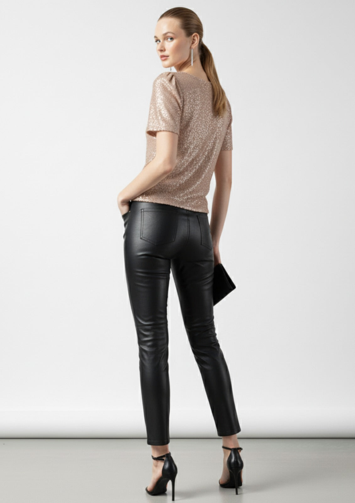 Marc Angelo Sadie Sequin Top in Chanpagne