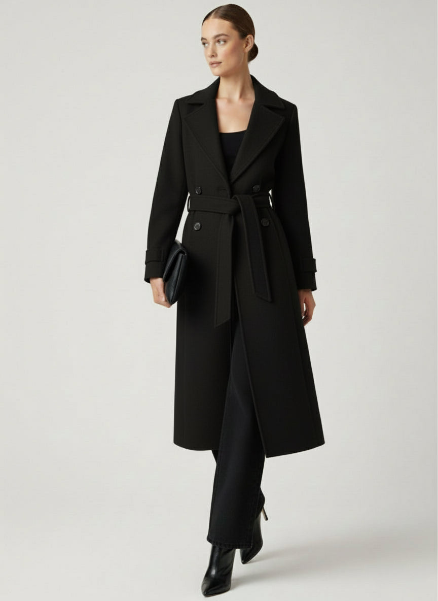 Marc Angelo 🌹 The Signature Wool Blend Trench Coat Navy