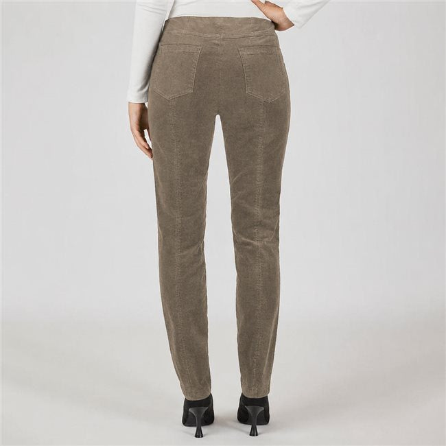 Robell Bella Needlecord Trousers in Taupe or Burgundy 52457 54363