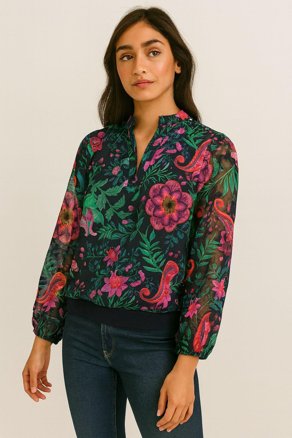 kate band top in Fab Flower print