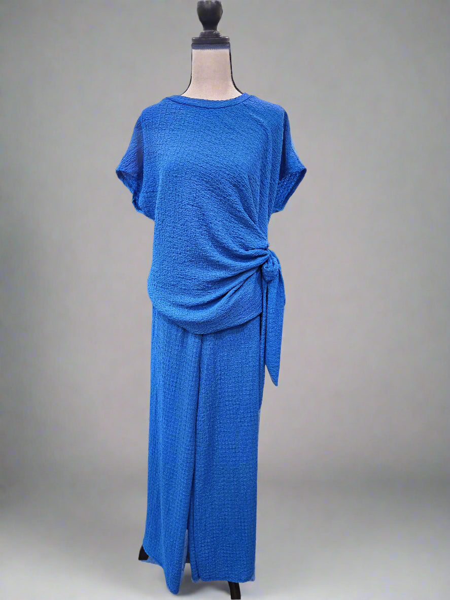 New Collection trouser suit with side tie detail. All Colours 7788