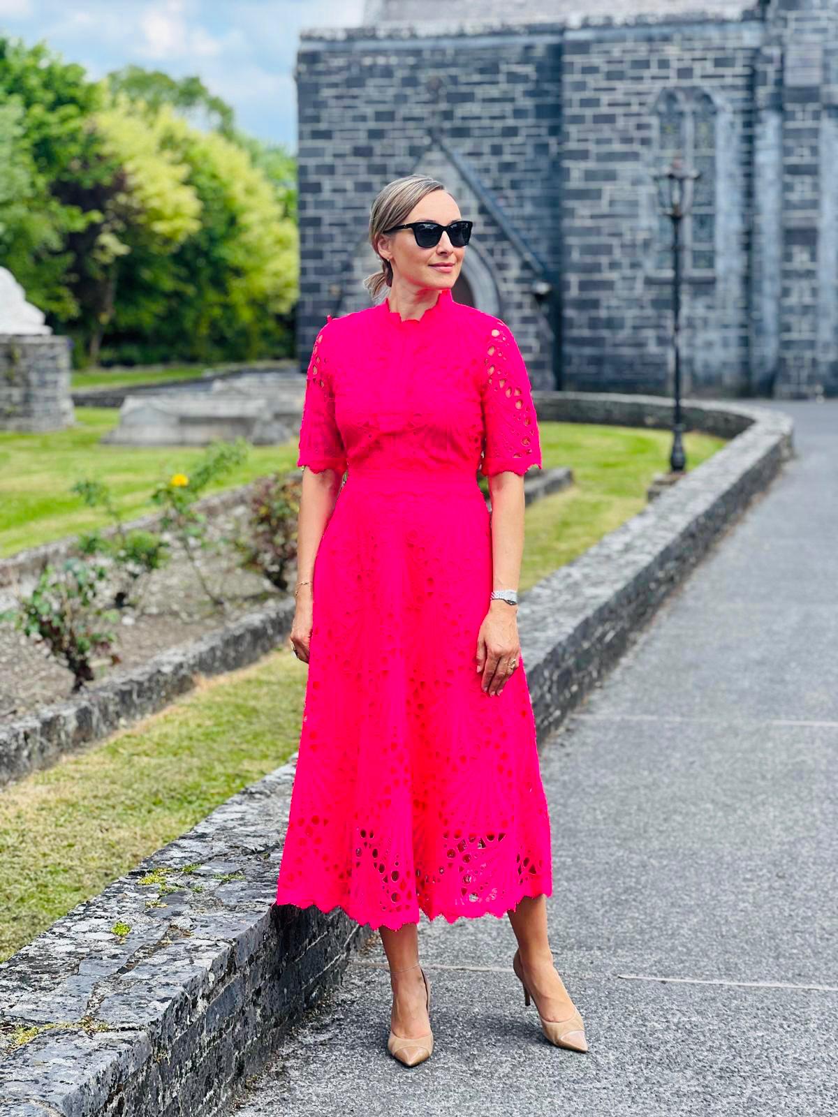 Emma Lace Dress in Cerise pink DBiggins Emma Lace Dress in Cerise pink DBiggins