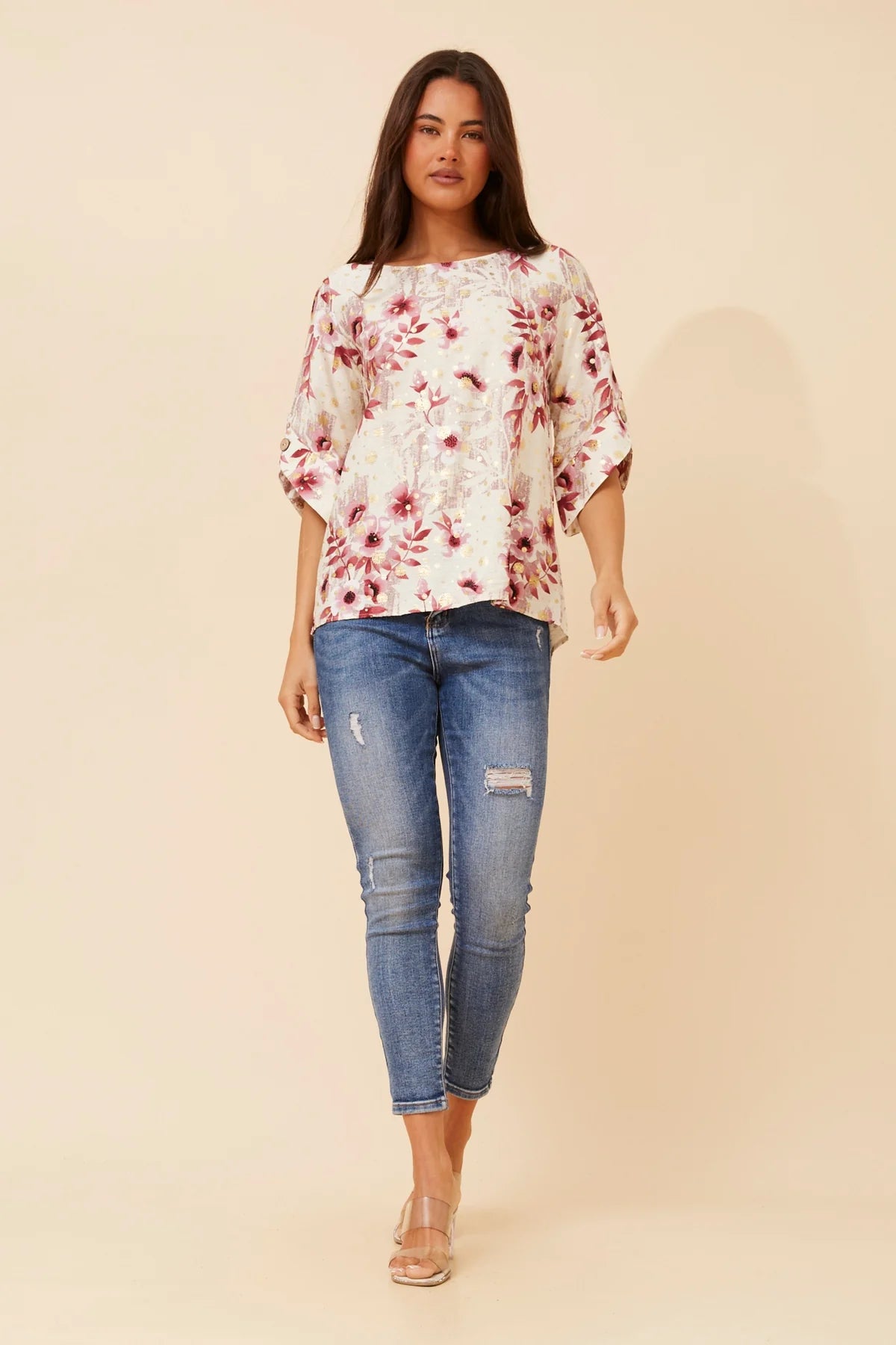 Stella Morgan Foil Print Top T734969