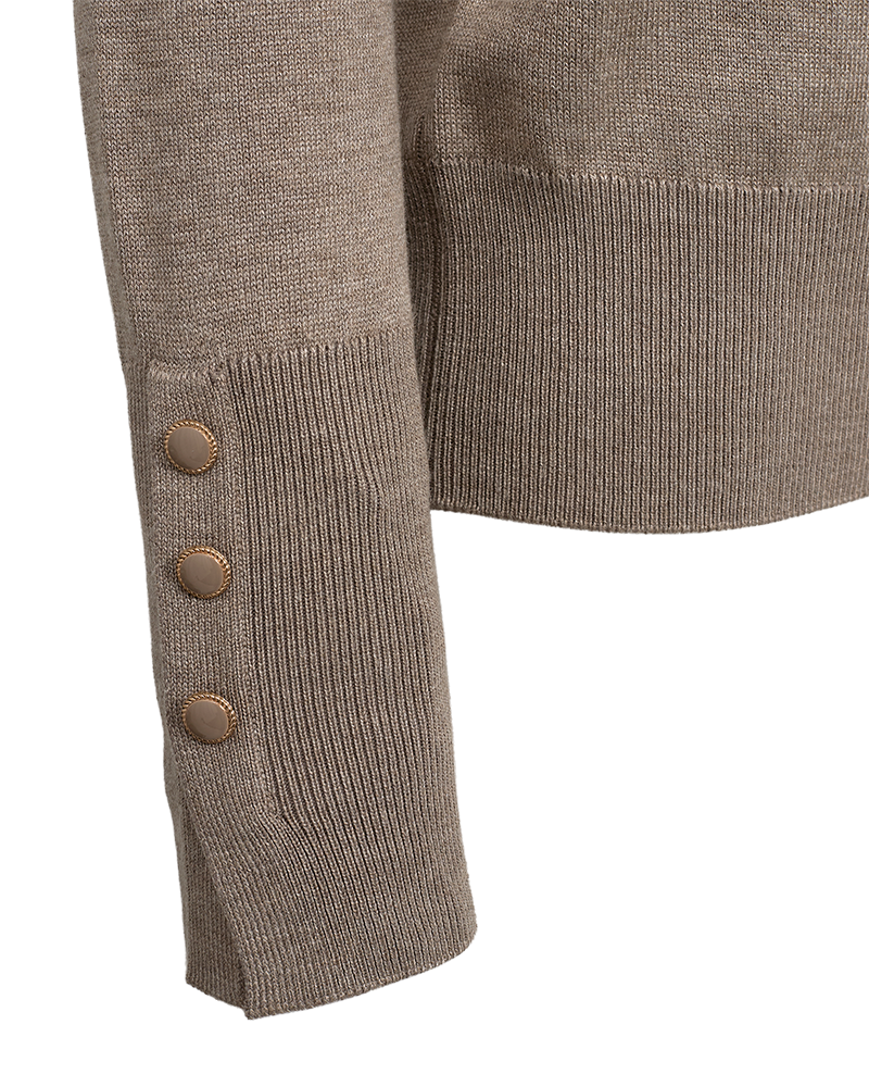Free/Quent Fine Knit Jumper with button detail 211750