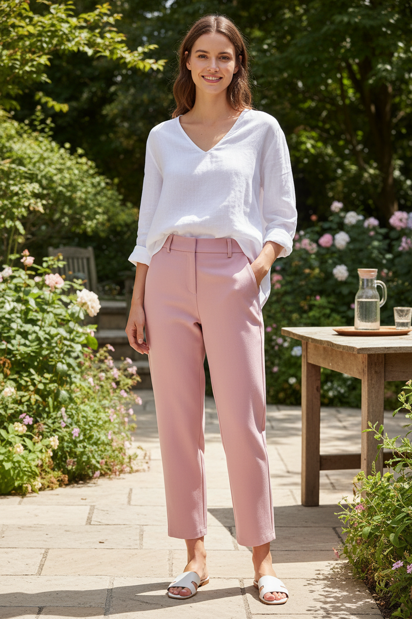 Zola Pin Tuck Trousers - Ankle Length
