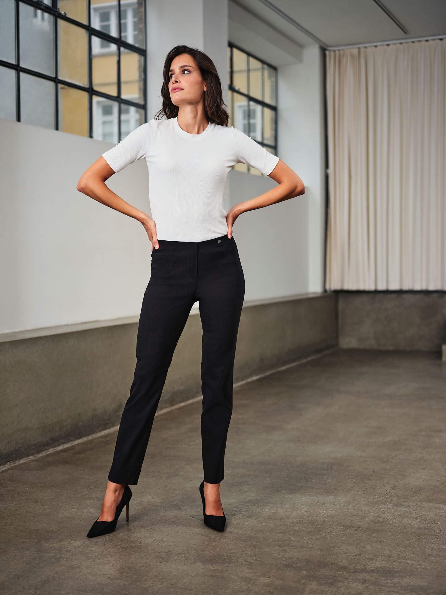 Robell Marie Full length pull on stretch trousers 51412 5499