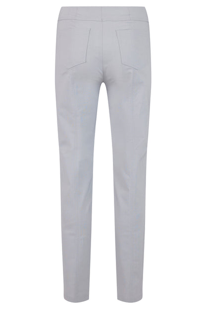 Robell Bella Full length Stretch Trousers in Pearl Grey  51559 920