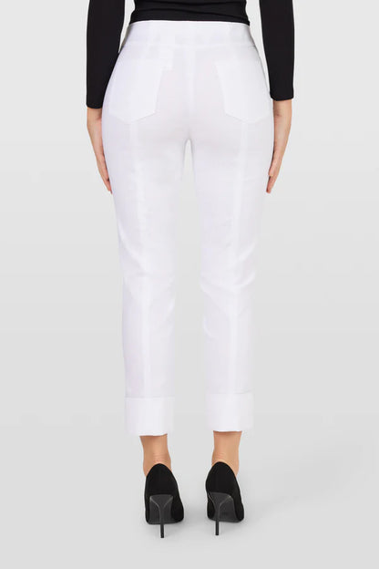 Robell Bella 7/8 trousers with Cuff Hem in Prue White 51568 10