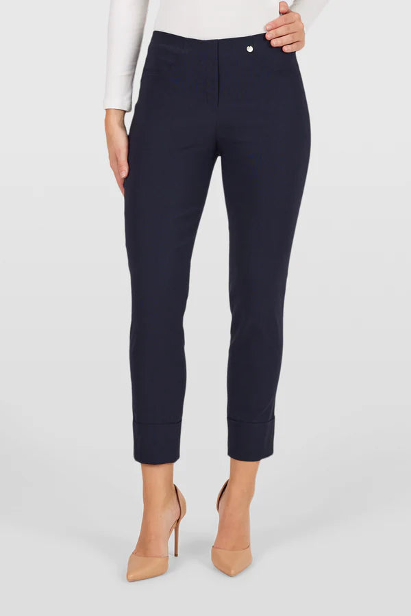 Robell Bella 7/8 Trouser with Cuff Hem Navy 51568 69