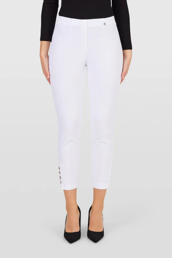 Robell White Lena 7/8 leg trouser 52550 5499