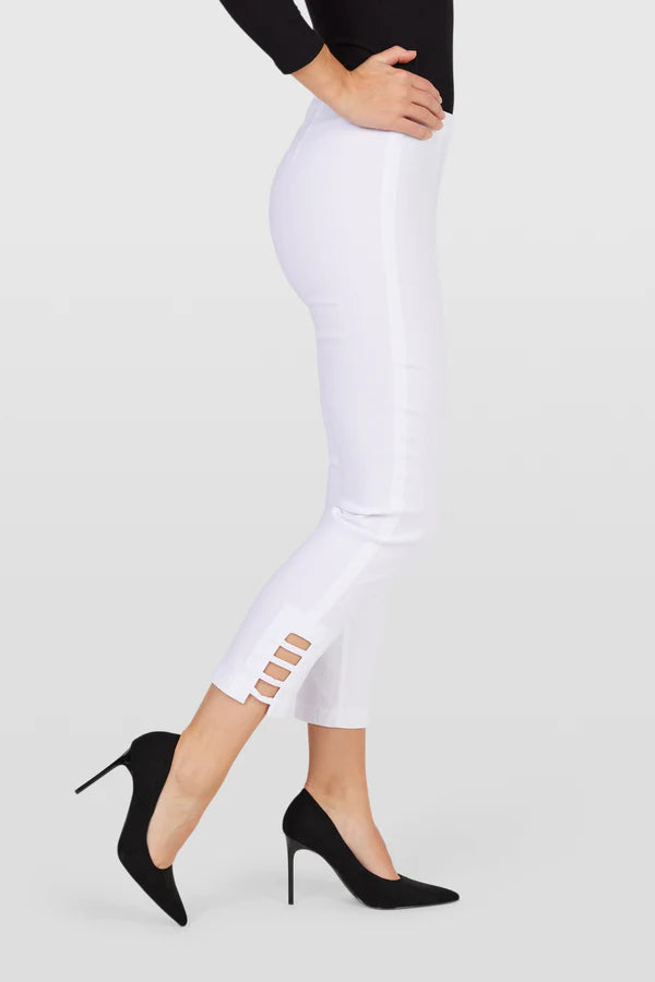 Robell White Lena 7/8 leg trouser 52550 5499