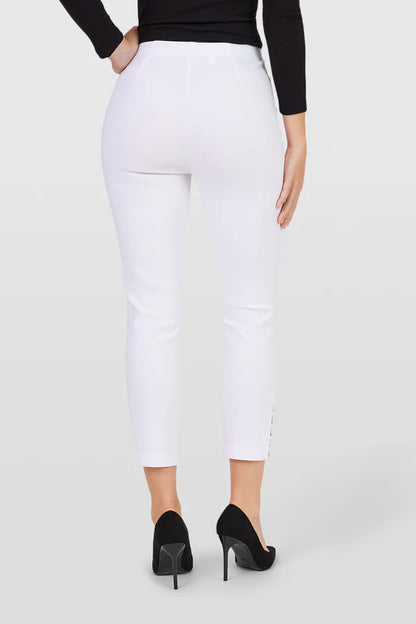 Robell White Lena 7/8 leg trouser 52550 5499