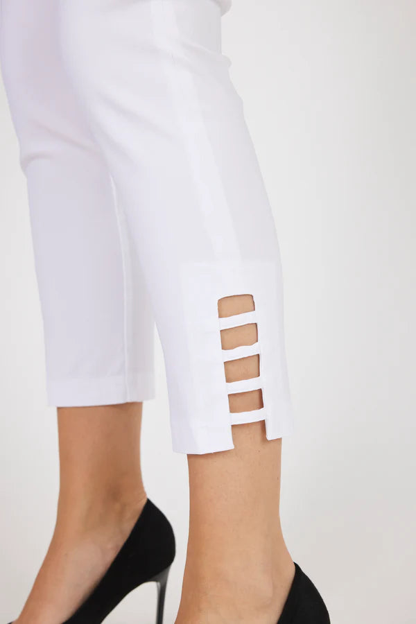 Robell White Lena 7/8 leg trouser 52550 5499