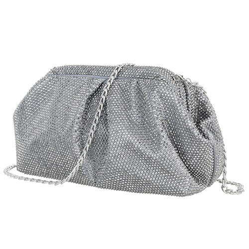 Diamante finish slouch clutch bag