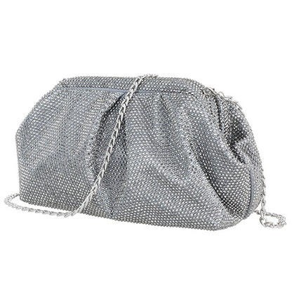 Diamante finish slouch clutch bag