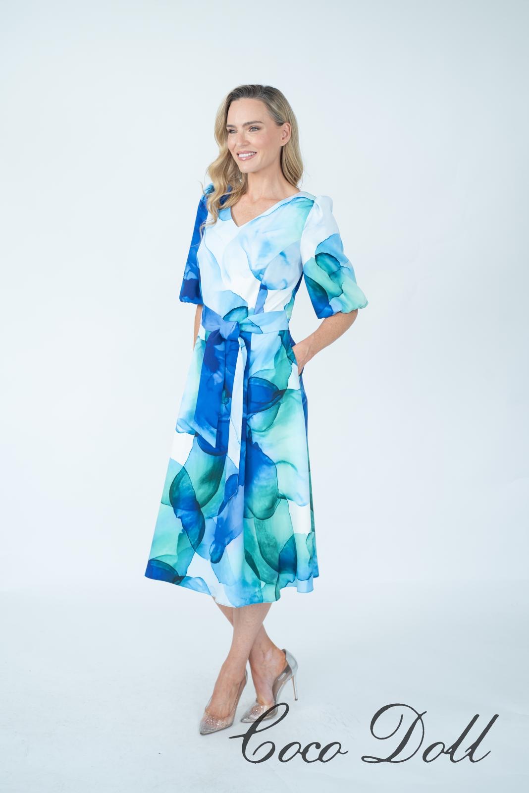 Coco Doll Modi flared dress green Cd55