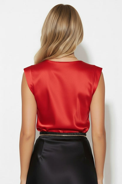 Marc Angelo Mia Cowl neck top Red