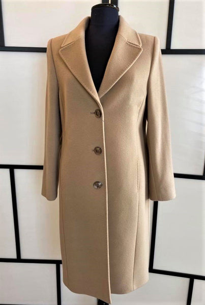 Christina Felix Wool and Cashmere blend coat with Convertible collar