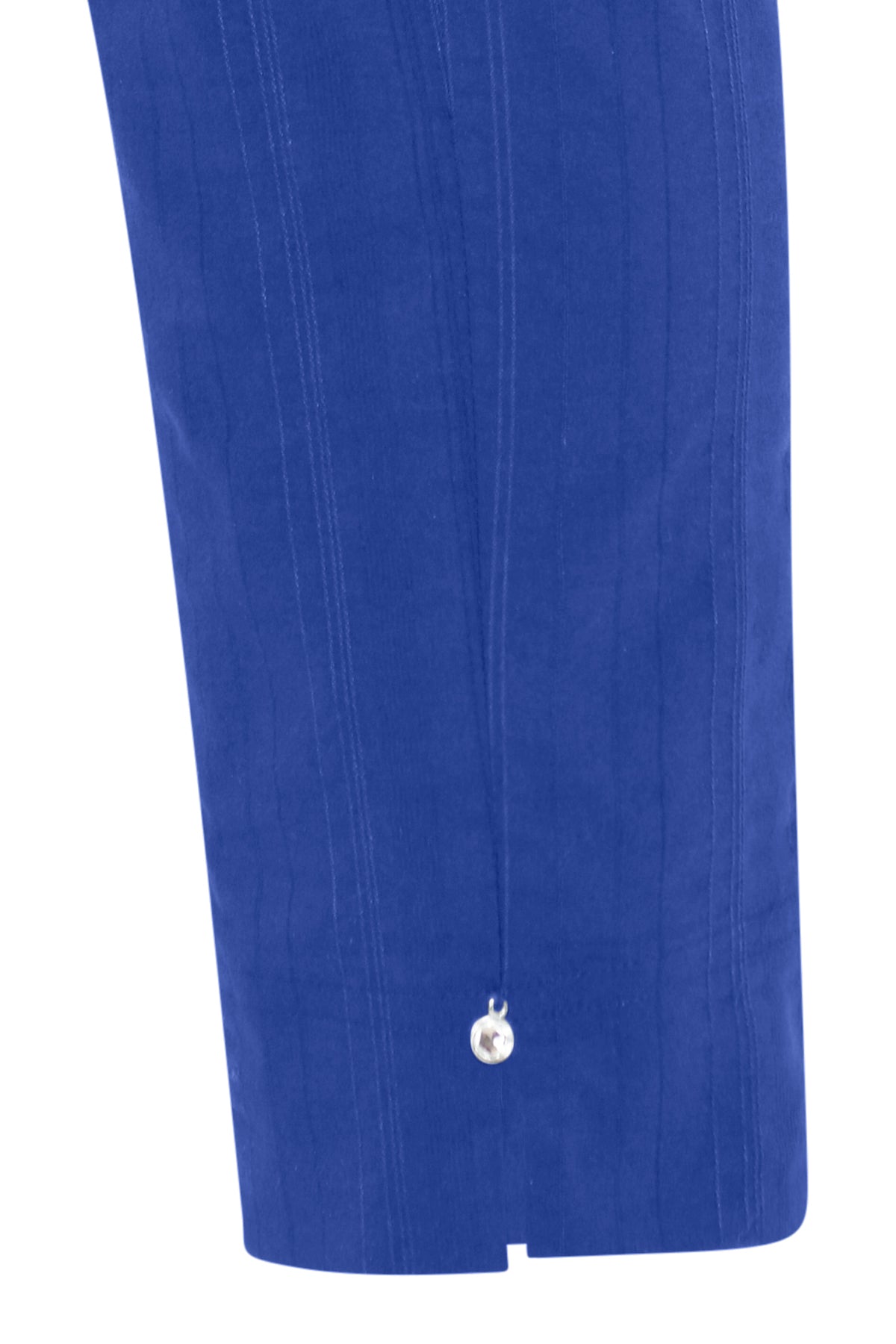 Robell Bella Cotton Blend Seersucker Trousers in Royal Blue  52642 68