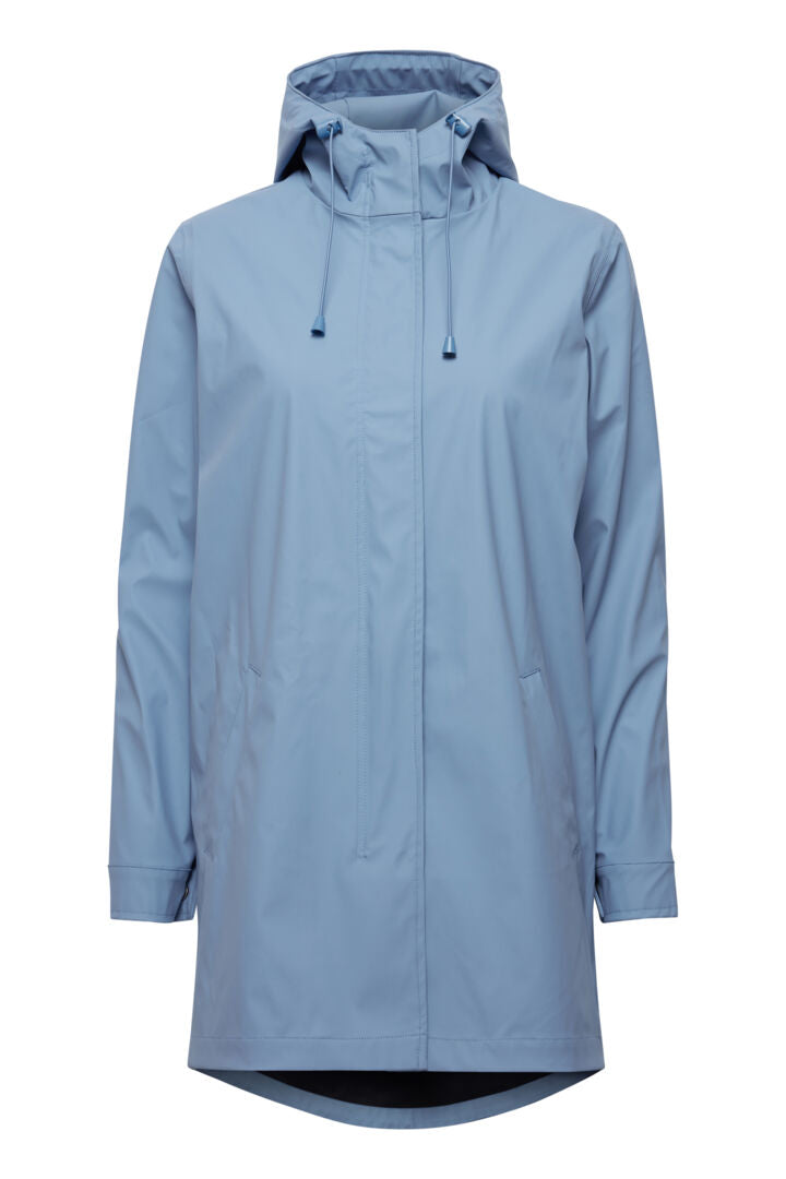 Fransa 3/4 length Blue Rain Coat 20611007