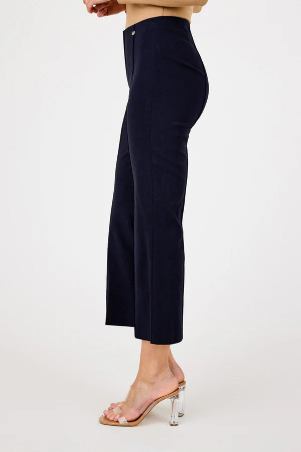 Robell Joella Stretch 7/8 Kick flare trousers in Black