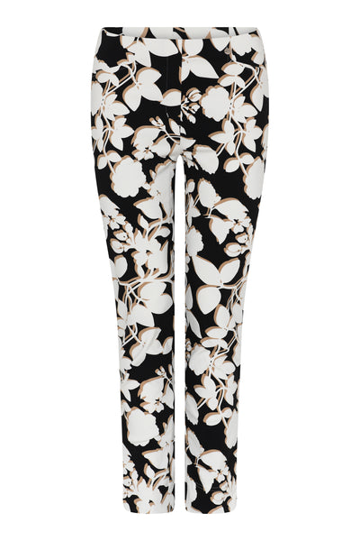 Robell Rose Stretch Trouser in Summer Print 51622 54673 90