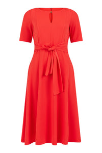 Tia Orange Midi dress with Multiway belt 78751