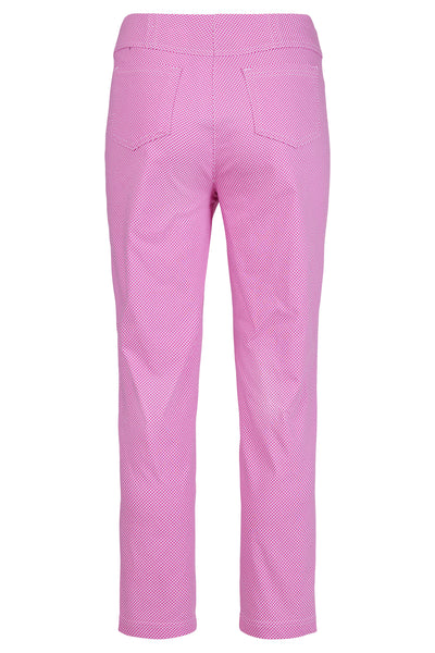 Robell Bella 7/8 Stretch Trousers in Pink Print