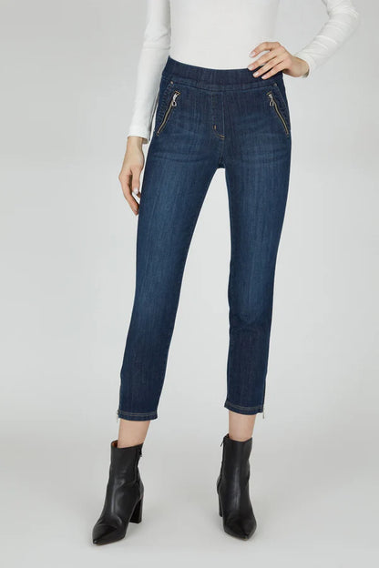 Robell Nena 7/8 Slim Fit Jeans in Dark Denim  52489 Nena
