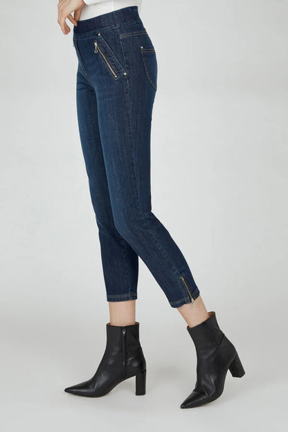 Robell Nena 7/8 Slim Fit Jeans in Dark Denim  52489 Nena