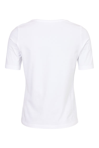 Icona White cotton T Shirt with foil animal print  64333