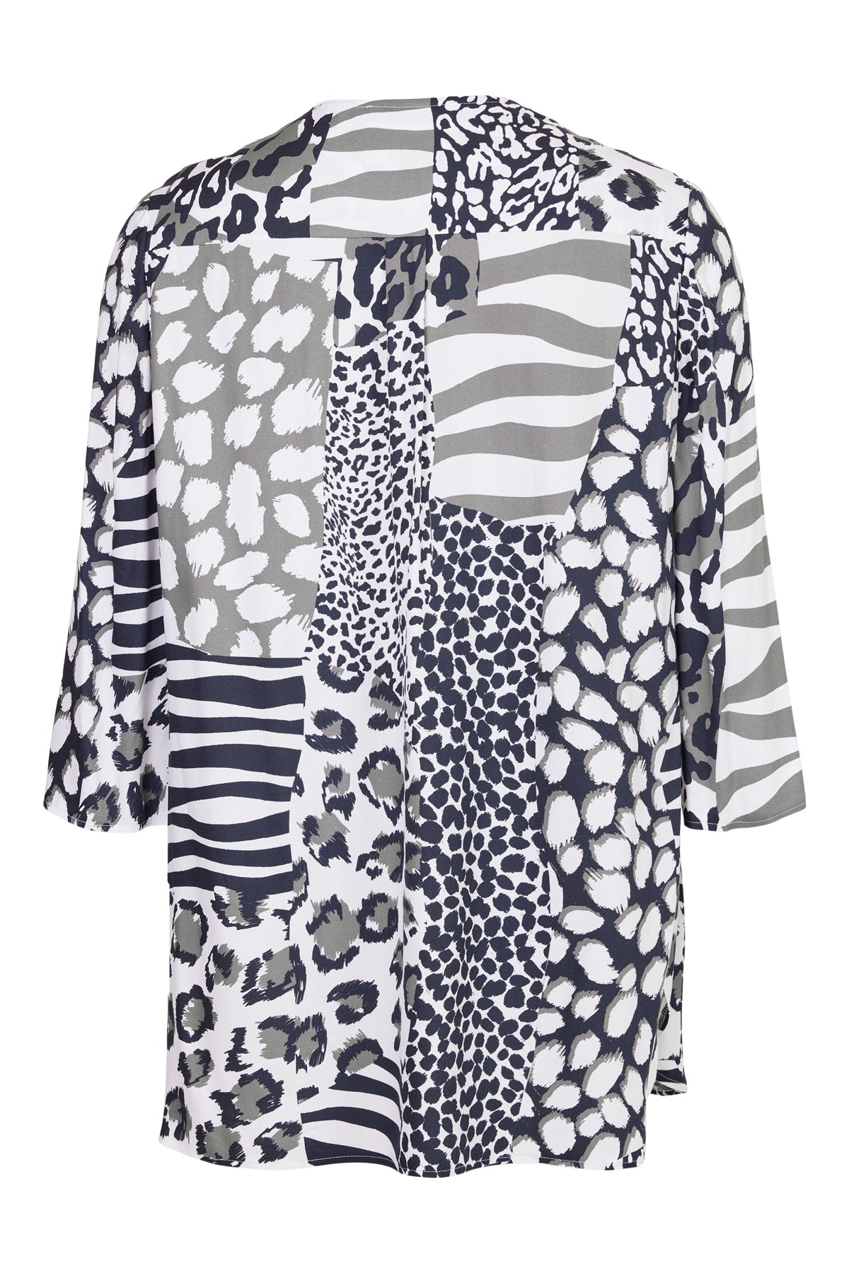 Icona Mixed animal Print Tunic in Taupe black and White  66047