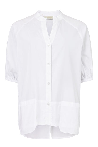 Noen optic white shirt with split back detail 86228